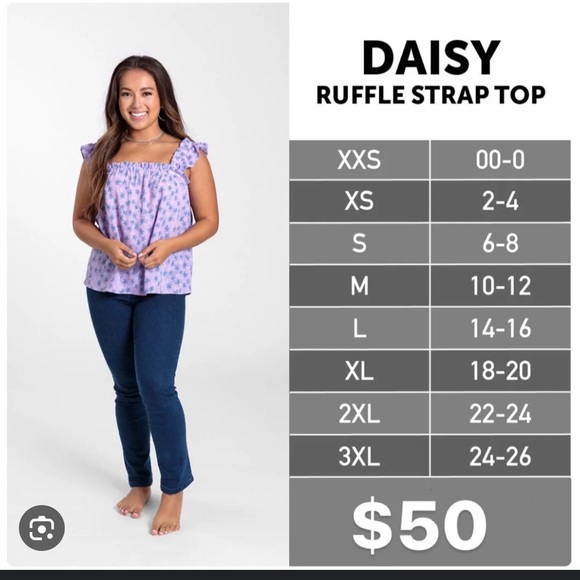 NWT Lularoe Daisy ruffle strap tank top yellow size L - Picture 7 of 7